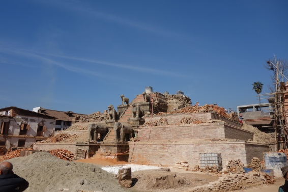 One of the temples in Bhaktapur Durbar Square that was obliterated by the 2015 earthquake.