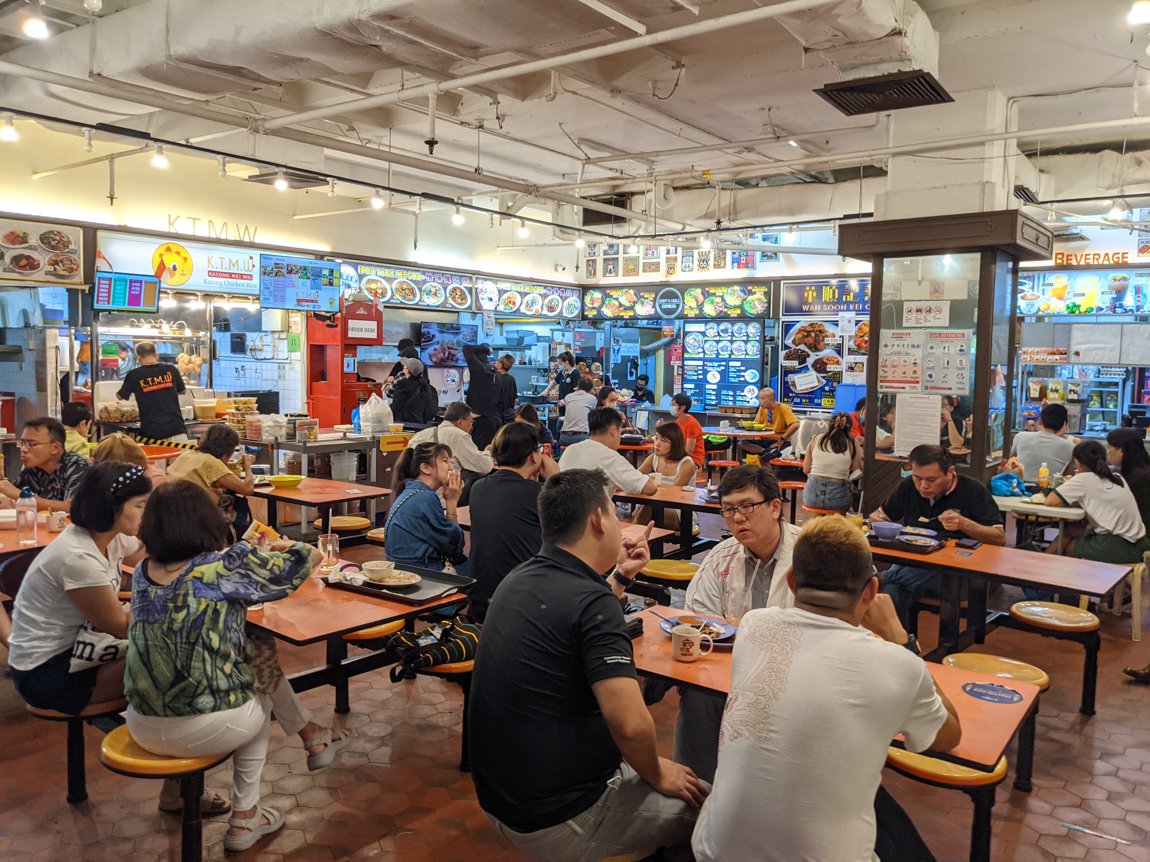 Hawker centres have amazing food, an amazing atmosphere and amazing prices.